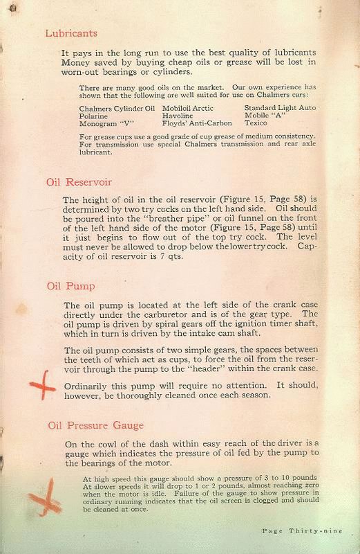 1915 Chalmers Book of Instructions Page 42